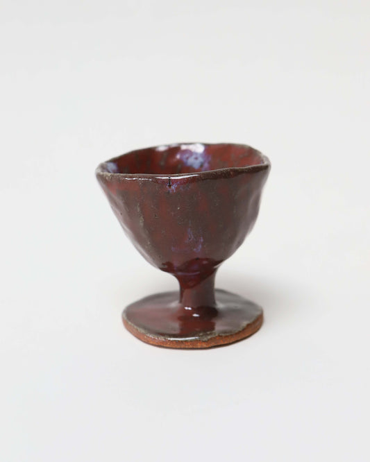 Cranberry Purple Stemmed Wine Cup